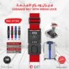 حزام وميزان أمتعة السفر الذكي من DLC مع قفل رقمي أحمر وأزرق.